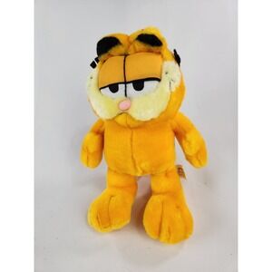 Vintage Garfield 12" Plush Stuffed Big Eyes Cat Kitty Animal Paws From Movie DVD